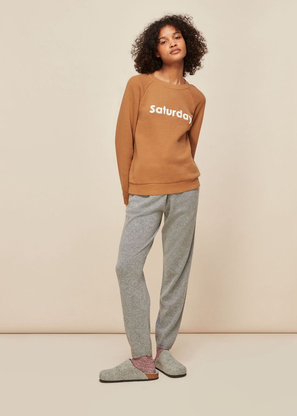 Whistles Saturday Sweatshirt Brown | US-43578EWOJ