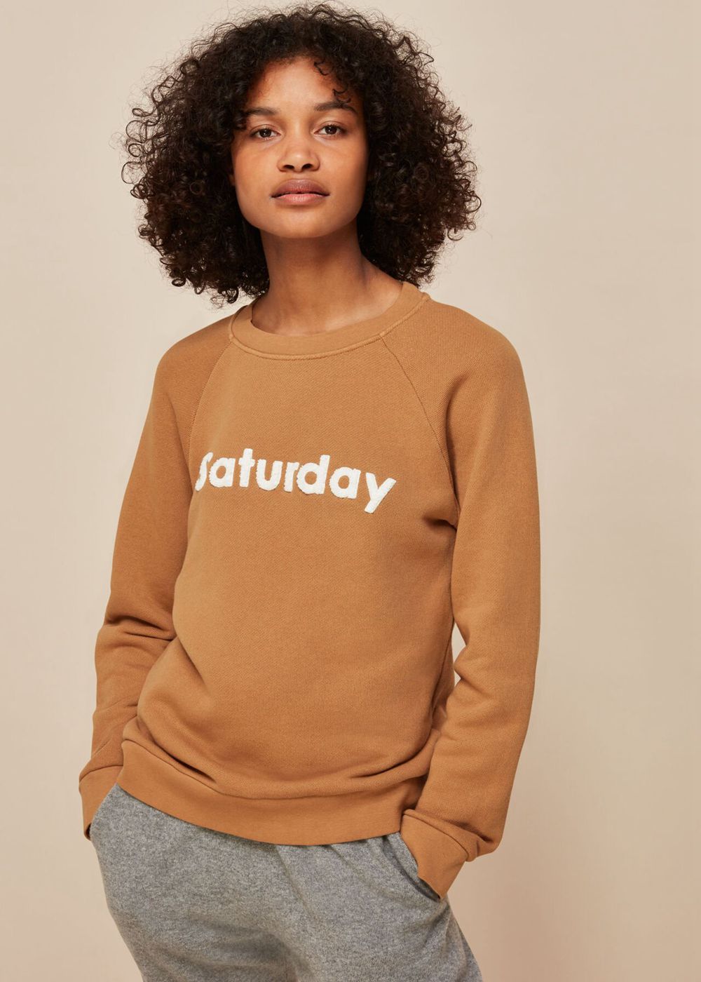 Whistles Saturday Sweatshirt Brown | US-43578EWOJ