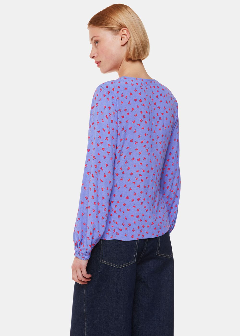 Whistles Scattered Petals Blouse Purple / Multicolor | US-76581GEBW