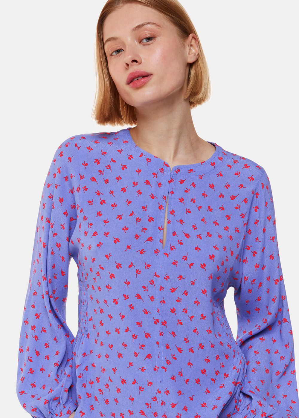 Whistles Scattered Petals Blouse Purple / Multicolor | US-76581GEBW