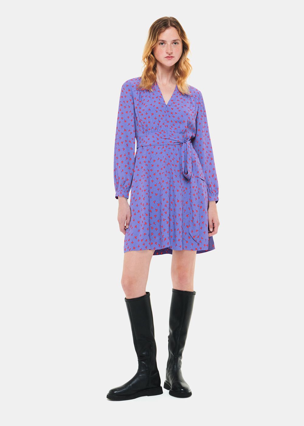 Whistles Scattered Petals Print Dress Purple / Multicolor | US-28536MPKU