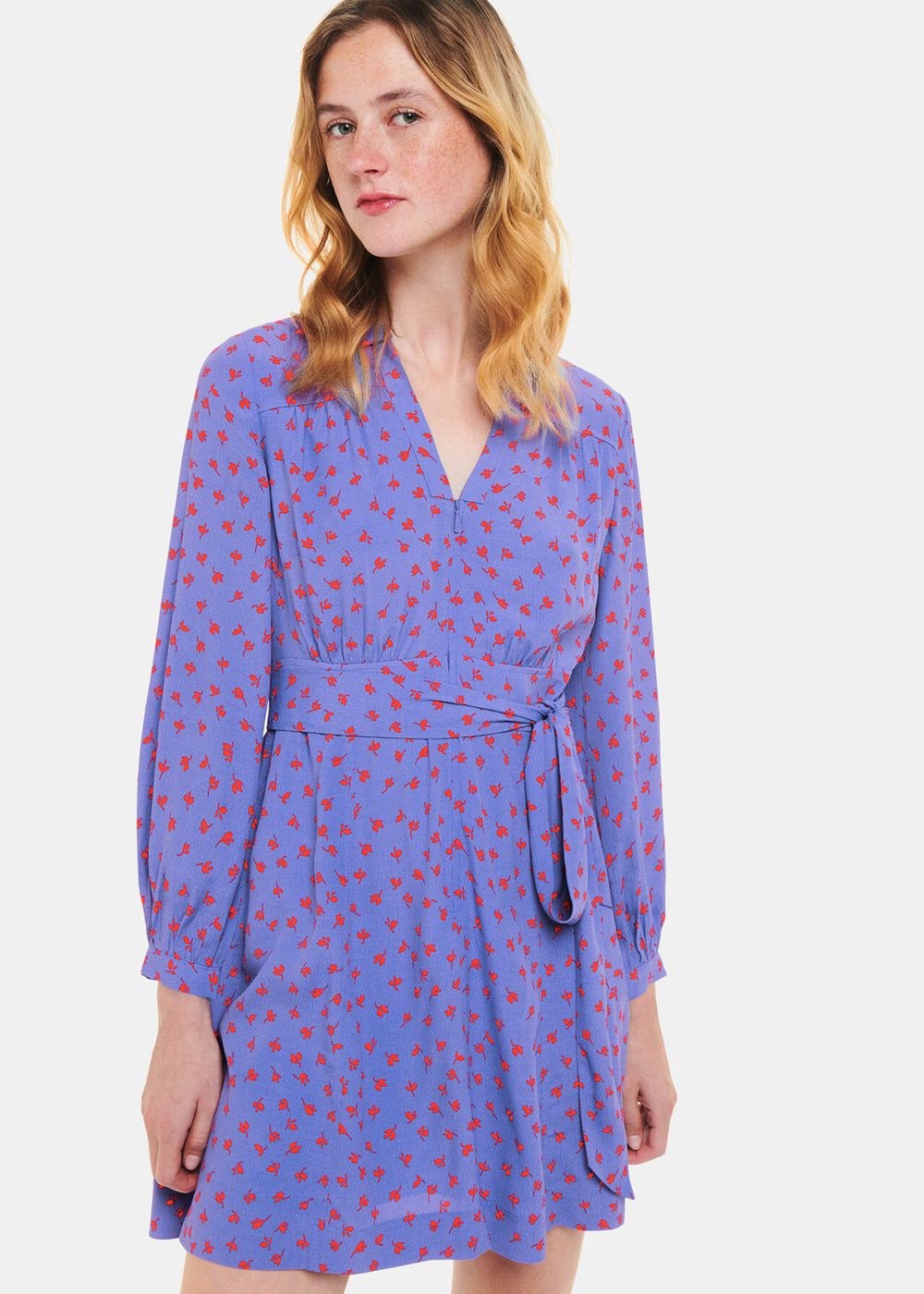 Whistles Scattered Petals Print Dress Purple / Multicolor | US-28536MPKU