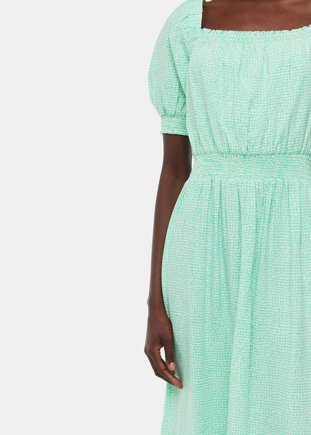 Whistles Scribble Check Dress Green / Multicolor | US-75204HBXC