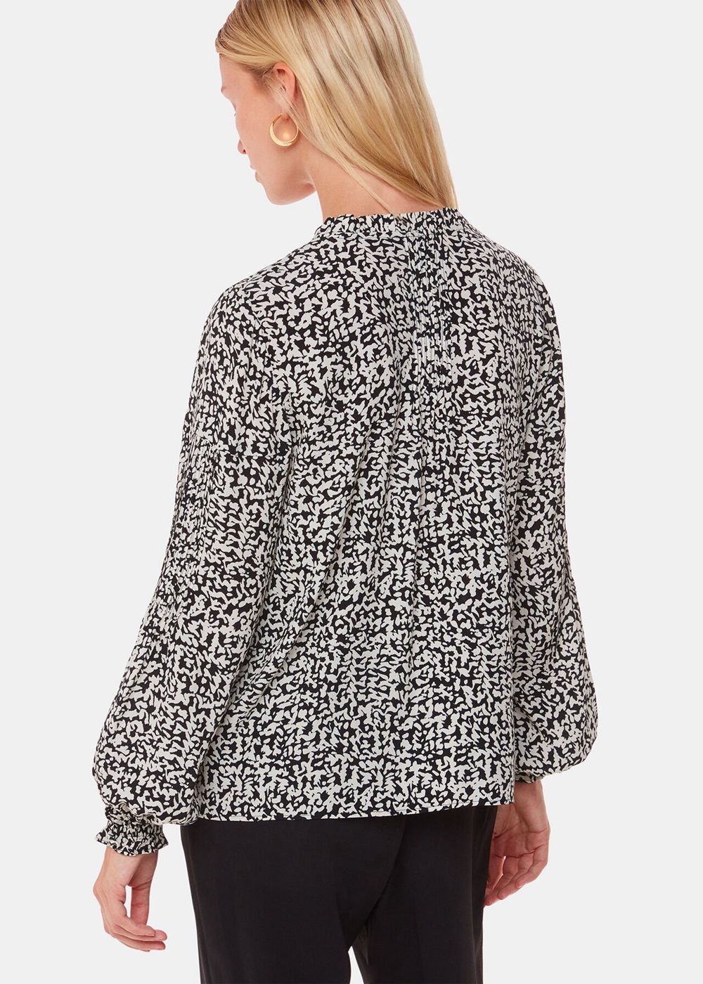 Whistles Scribble Print Blouse Black / Multicolor | US-27396NSZV