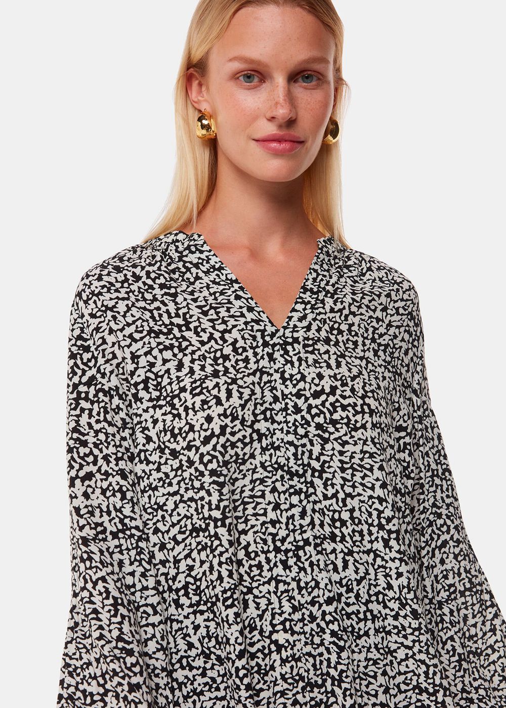 Whistles Scribble Print Blouse Black / Multicolor | US-27396NSZV