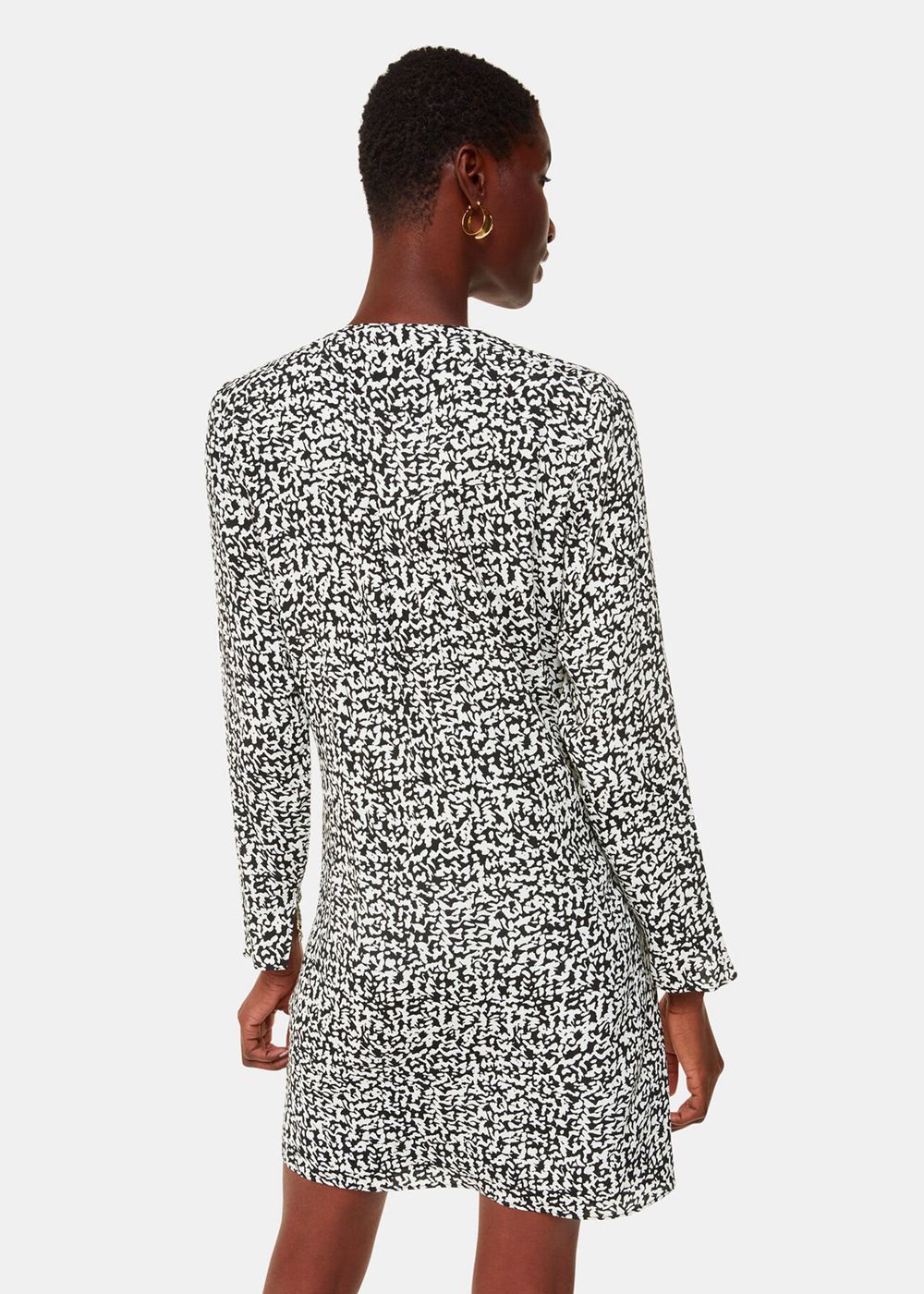 Whistles Scribble Print Flippy Dress Black / Multicolor | US-18609NKOT