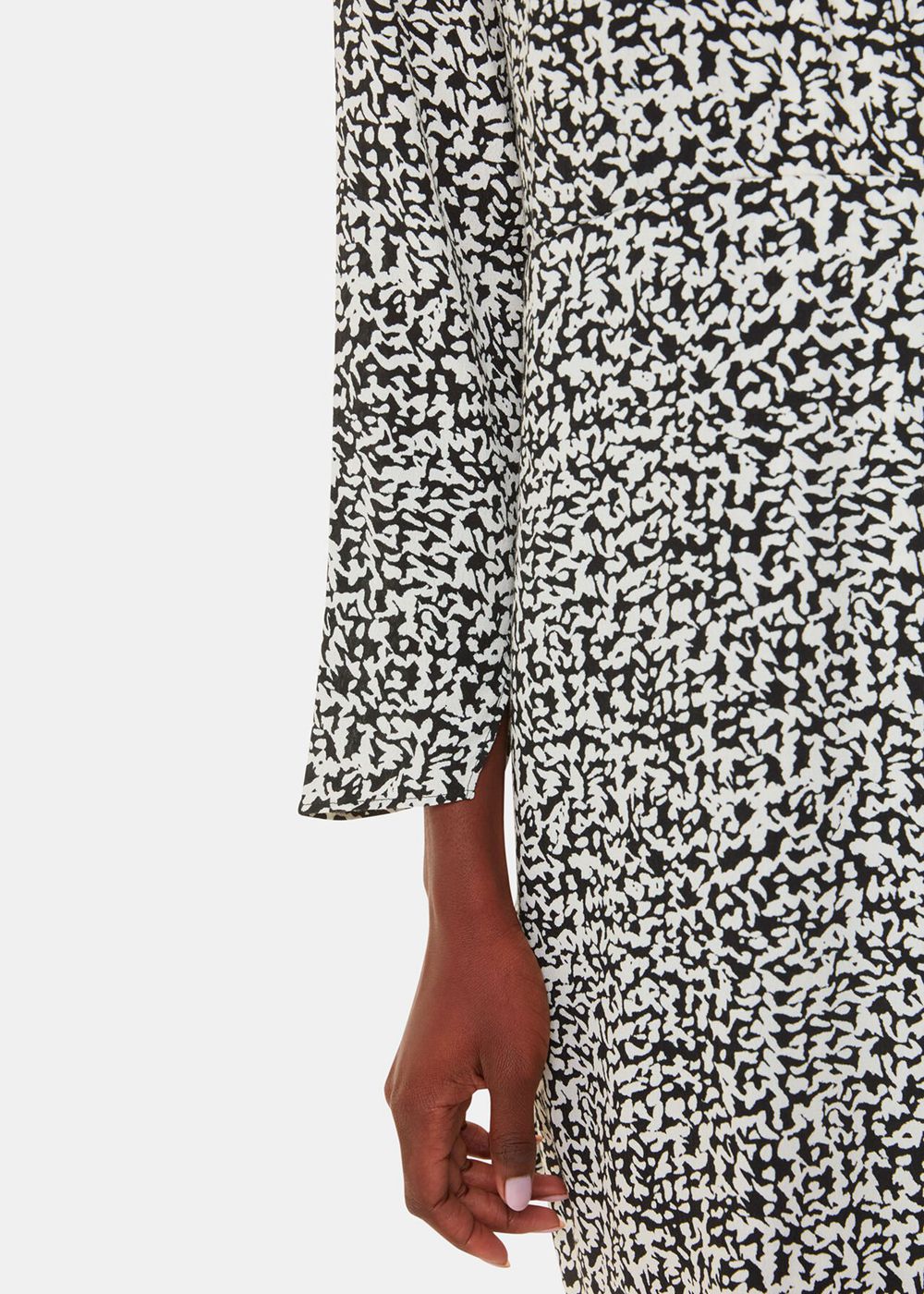 Whistles Scribble Print Flippy Dress Black / Multicolor | US-18609NKOT