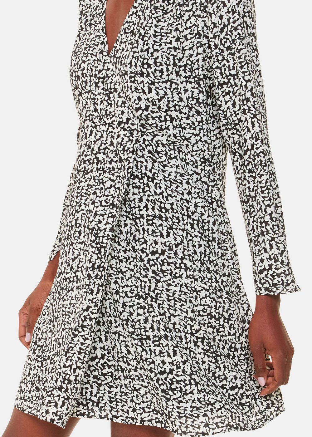 Whistles Scribble Print Flippy Dress Black / Multicolor | US-18609NKOT