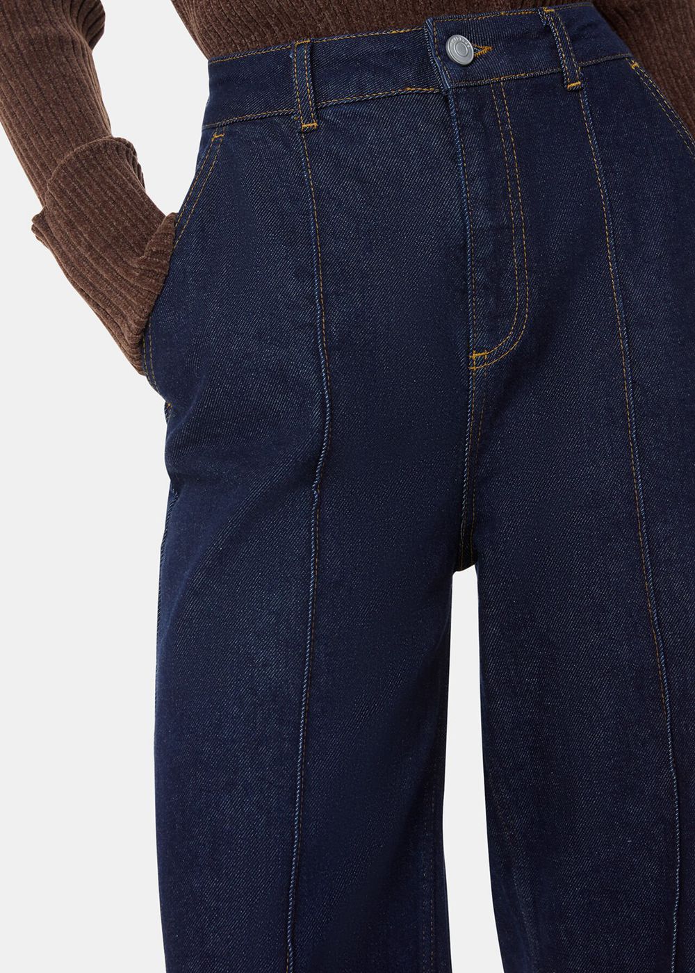 Whistles Seam Detail Jeans Dark Blue | US-40975JGSP