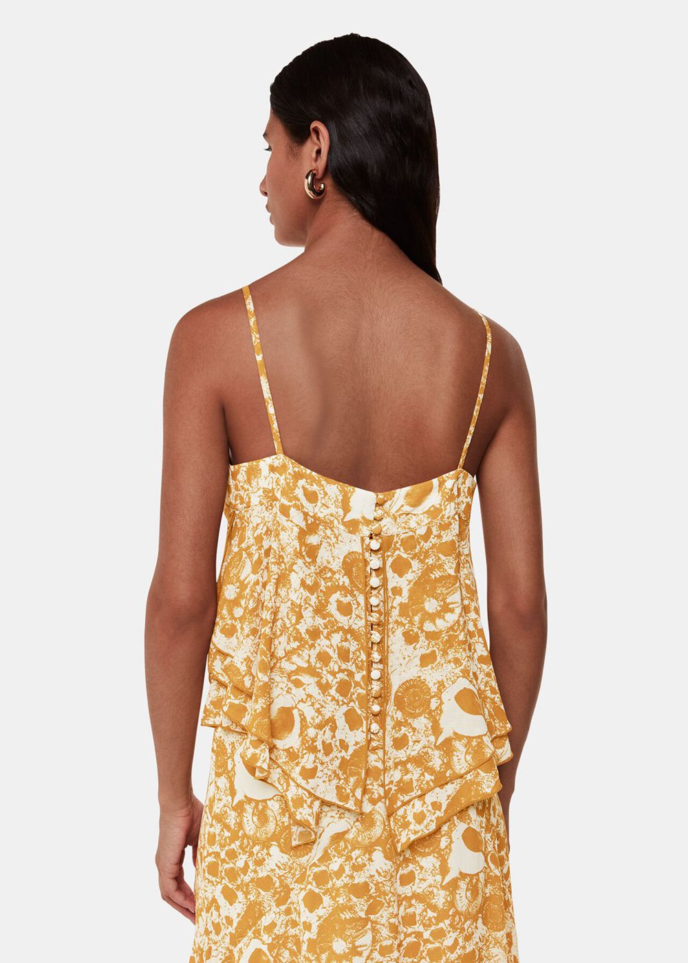 Whistles Seashore Print Cami Top Yellow / Multicolor | US-70491ODEV