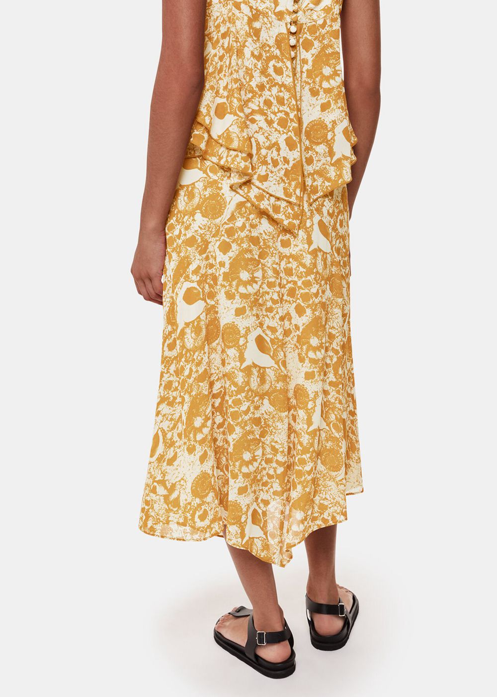 Whistles Seashore Print Skirts Yellow / Multicolor | US-89653RFJI