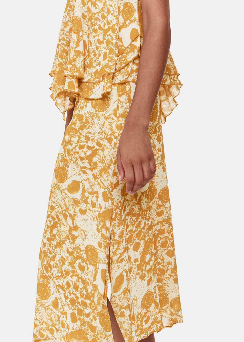 Whistles Seashore Print Skirts Yellow / Multicolor | US-89653RFJI