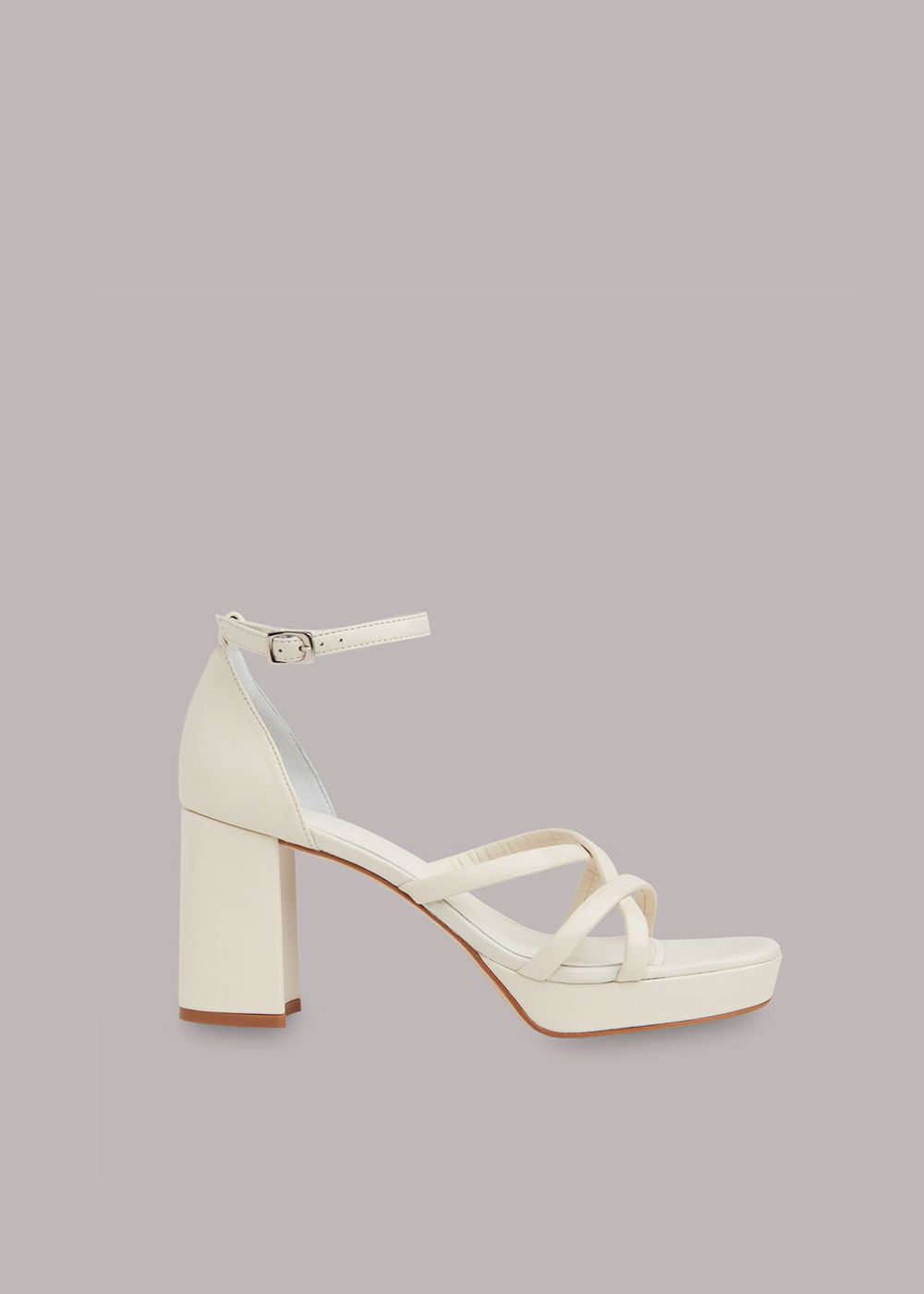 Whistles Selene Platform Heels Sandals Beige | US-37598ARYD