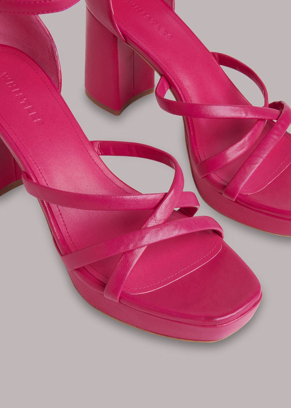 Whistles Selene Platform Heels Sandals Pink | US-90726XOET