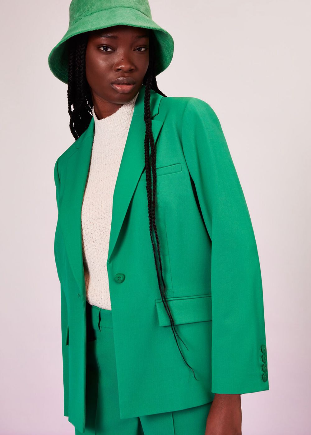 Whistles Selma Blazer Green | US-64712HNOA