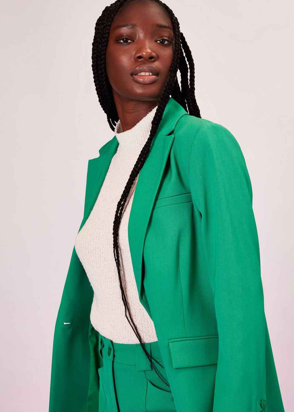 Whistles Selma Blazer Green | US-64712HNOA