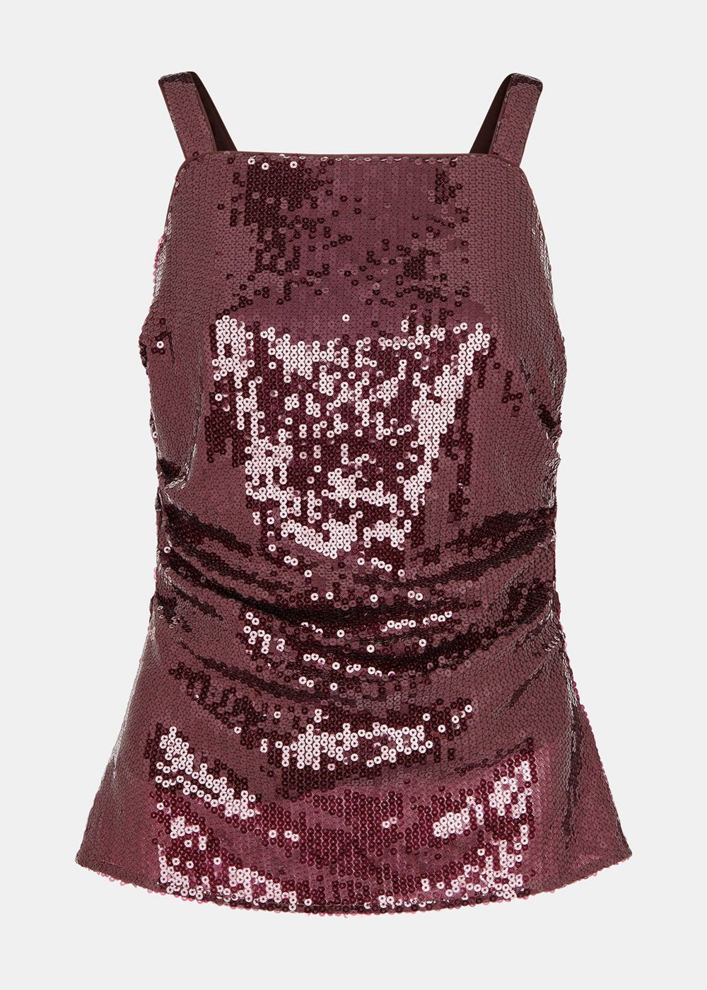 Whistles Sequin Cami Top Aubergine | US-95817DGQV