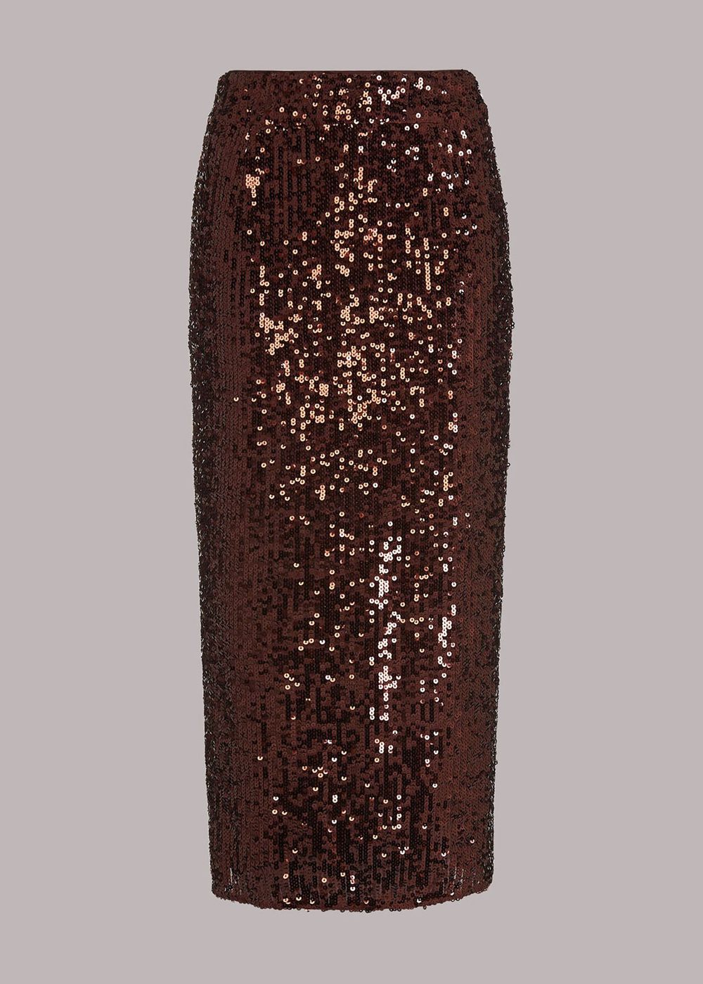 Whistles Sequin Column Skirts Chocolate | US-95142XDAI