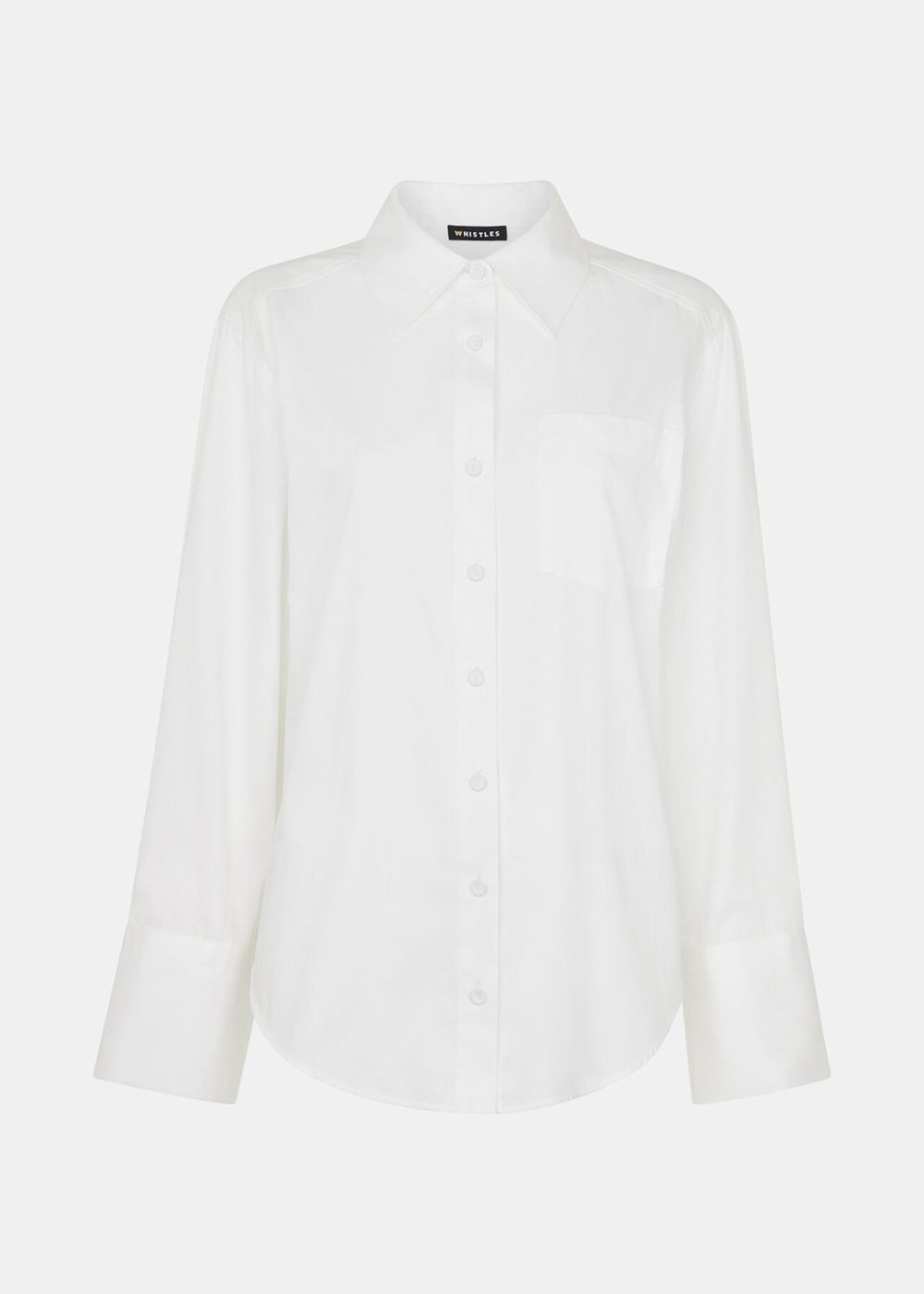 Whistles Serena Cotton Shirts White | US-37896TCXK