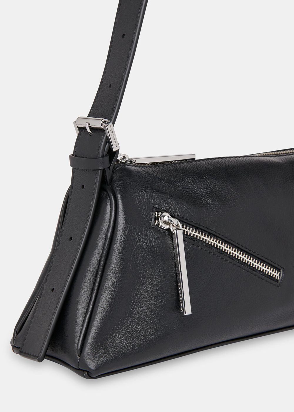 Whistles Seva Triple Zip Shoulder Bags Black | US-75064NAJB