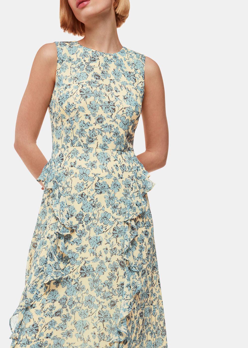 Whistles Shaded Floral Nellie Dress Blue / Multicolor | US-51964NOTB