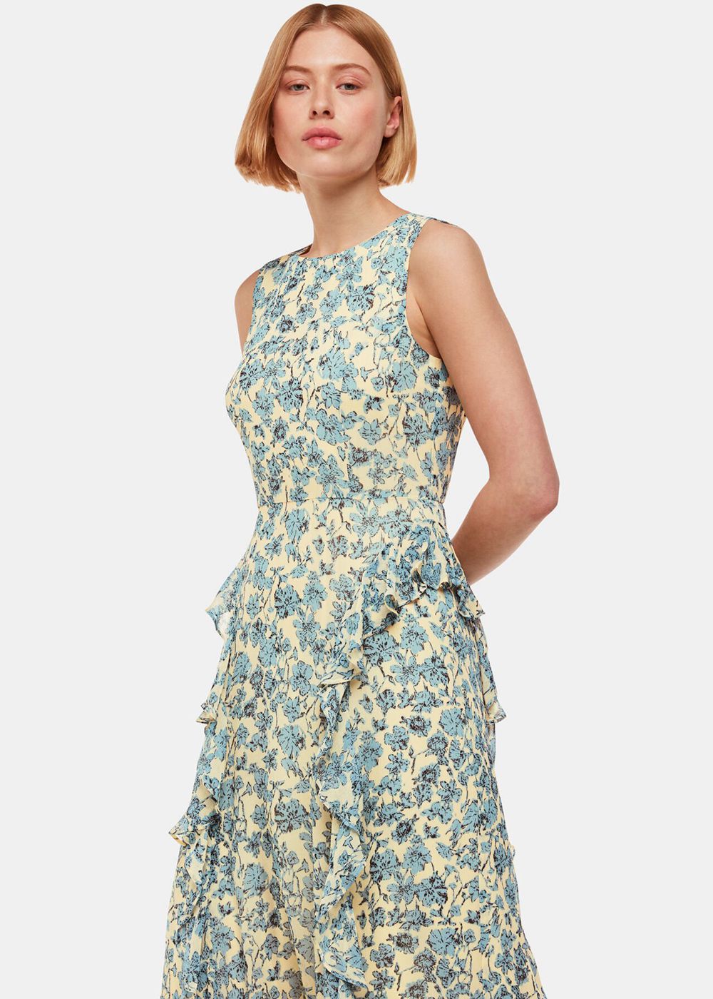 Whistles Shaded Floral Nellie Dress Blue / Multicolor | US-51964NOTB