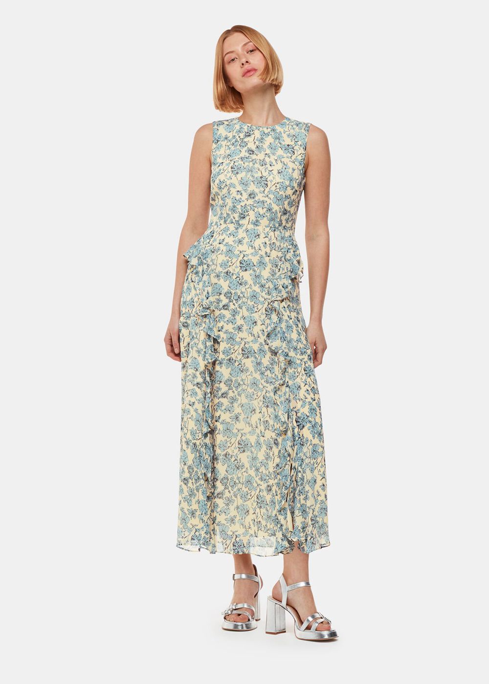 Whistles Shaded Floral Nellie Dress Blue / Multicolor | US-51964NOTB