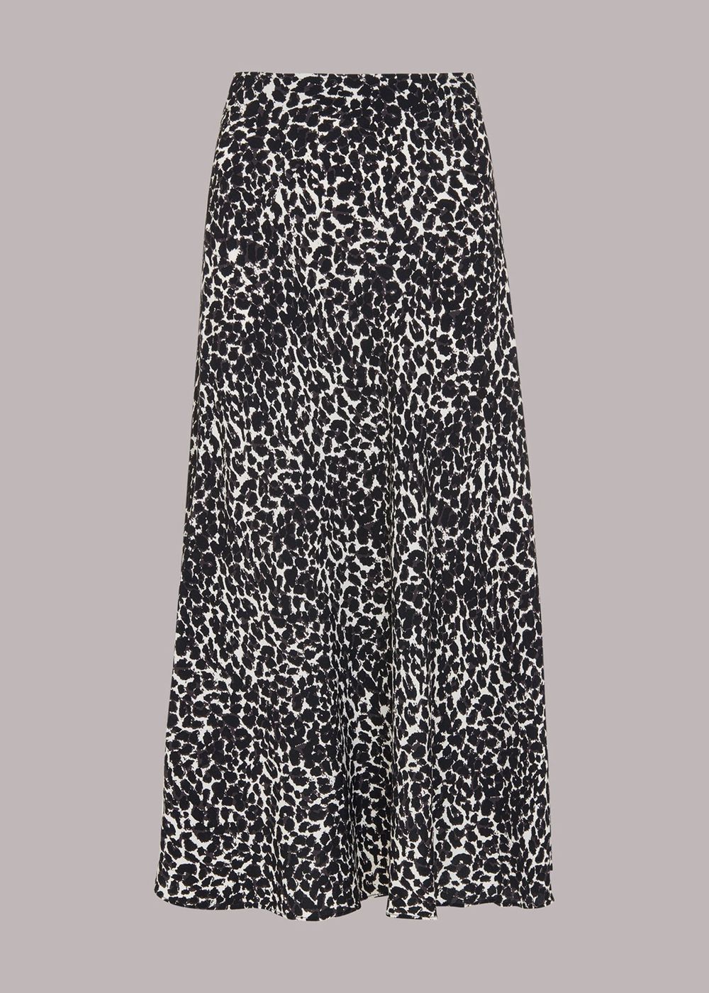 Whistles Shadow Leopard Bias Cut Skirts Black / Multicolor | US-83574CGDV