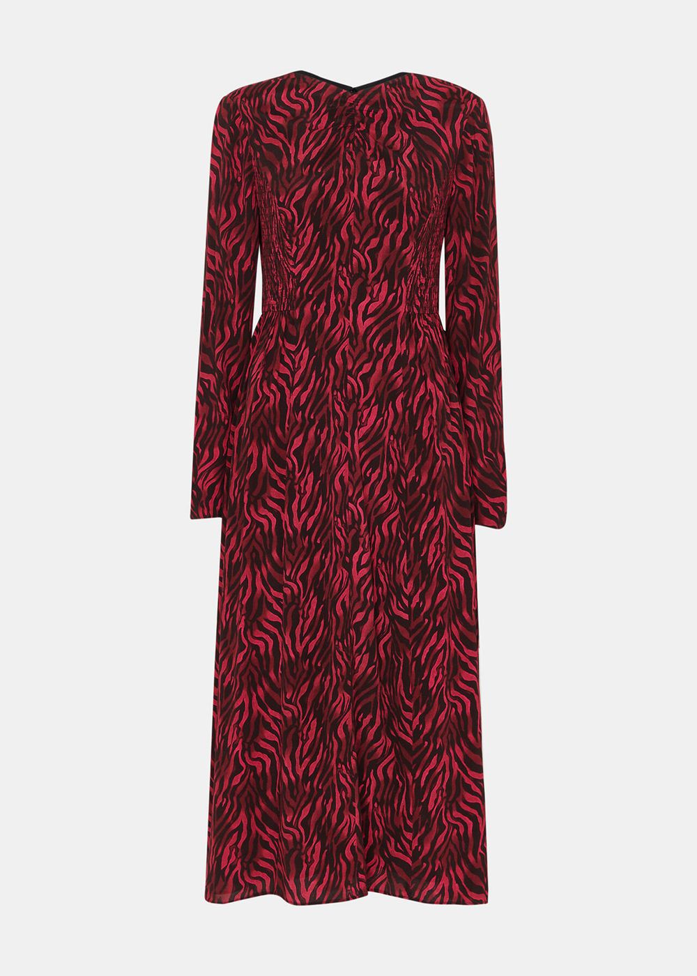 Whistles Shadow Tiger Heather Dress Red / Multicolor | US-19035UFSR