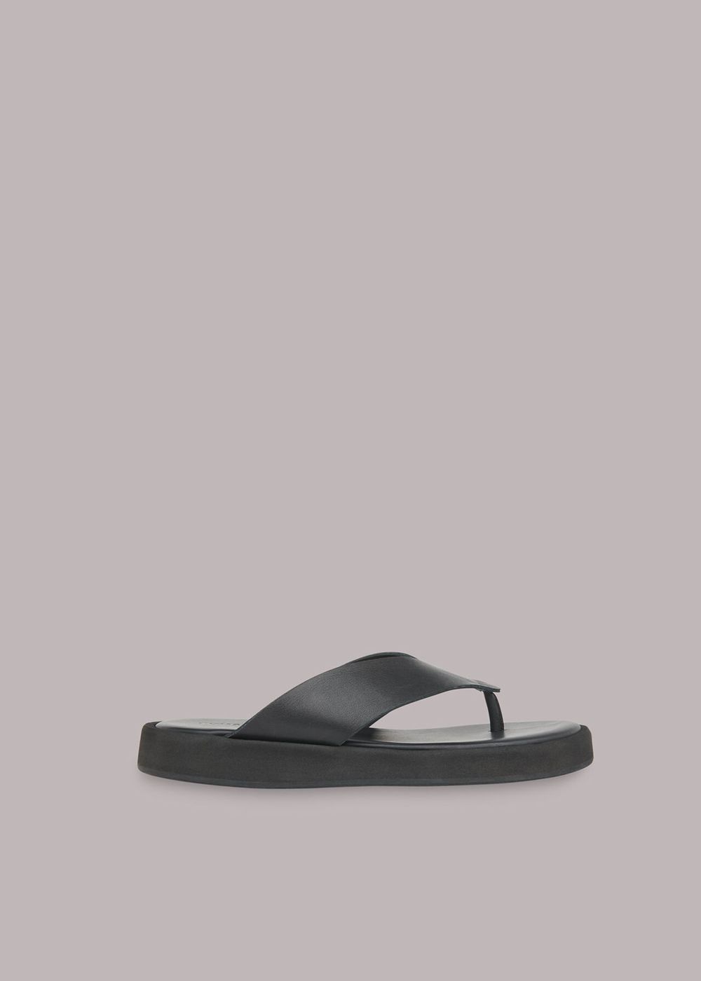 Whistles Shai Toe Post Sandals Black | US-80371OYET