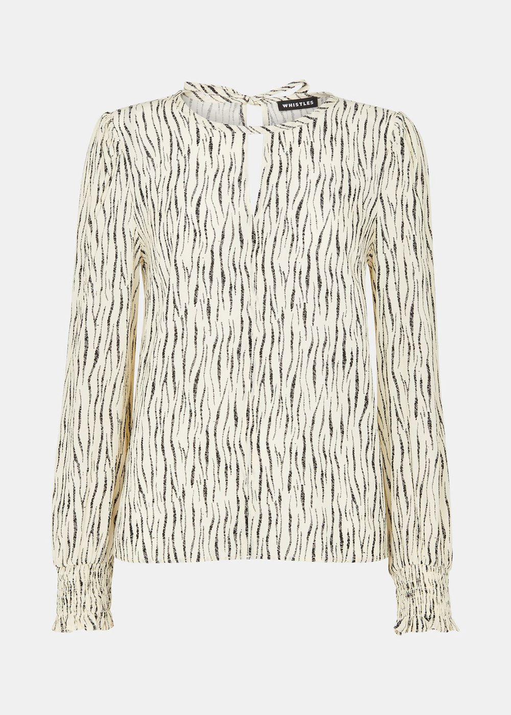 Whistles Shibori Stripe Detail Blouse White / Multicolor | US-31972GKTB