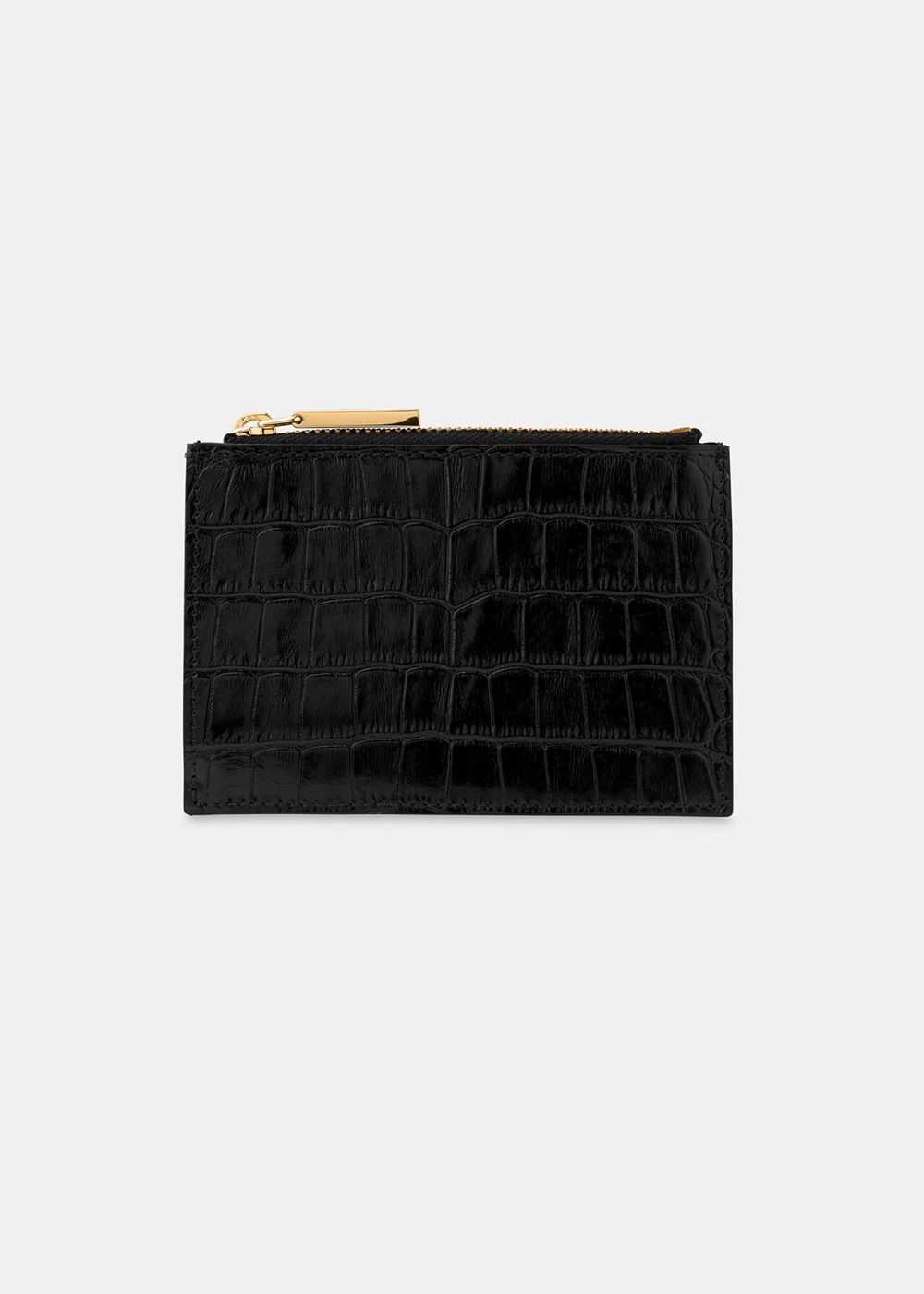 Whistles Shiny Croc Coin Purses Black | US-37490NJRB