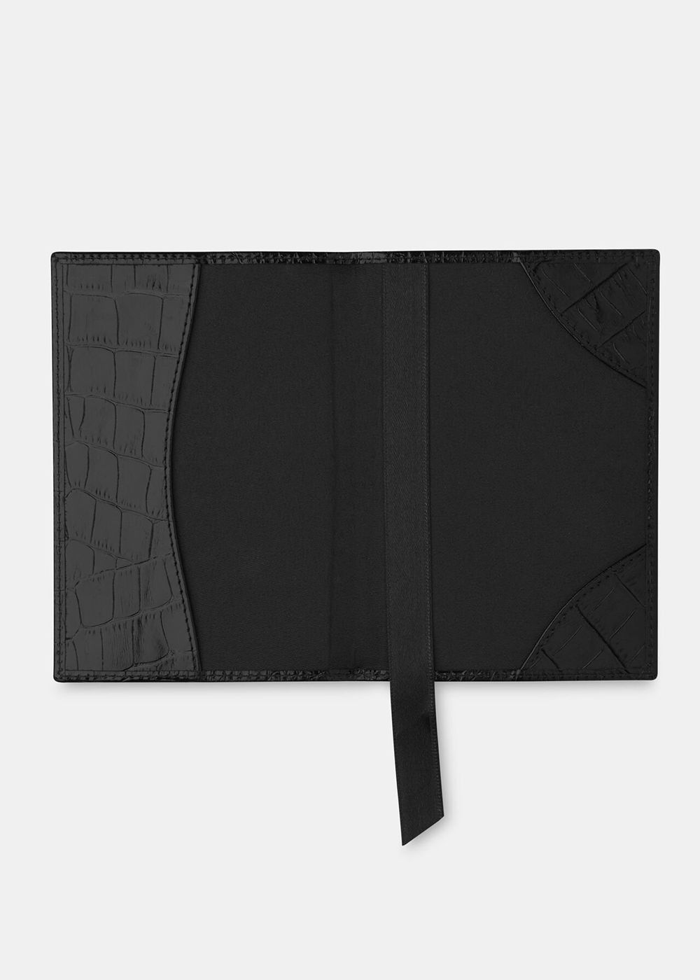 Whistles Shiny Croc Passport Holder Black | US-76218PXTM