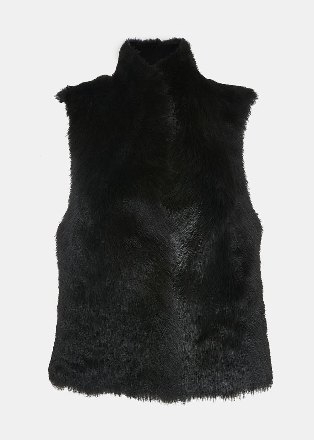 Whistles Short Toscana Sheepskin Vest Black | US-76439ULYF