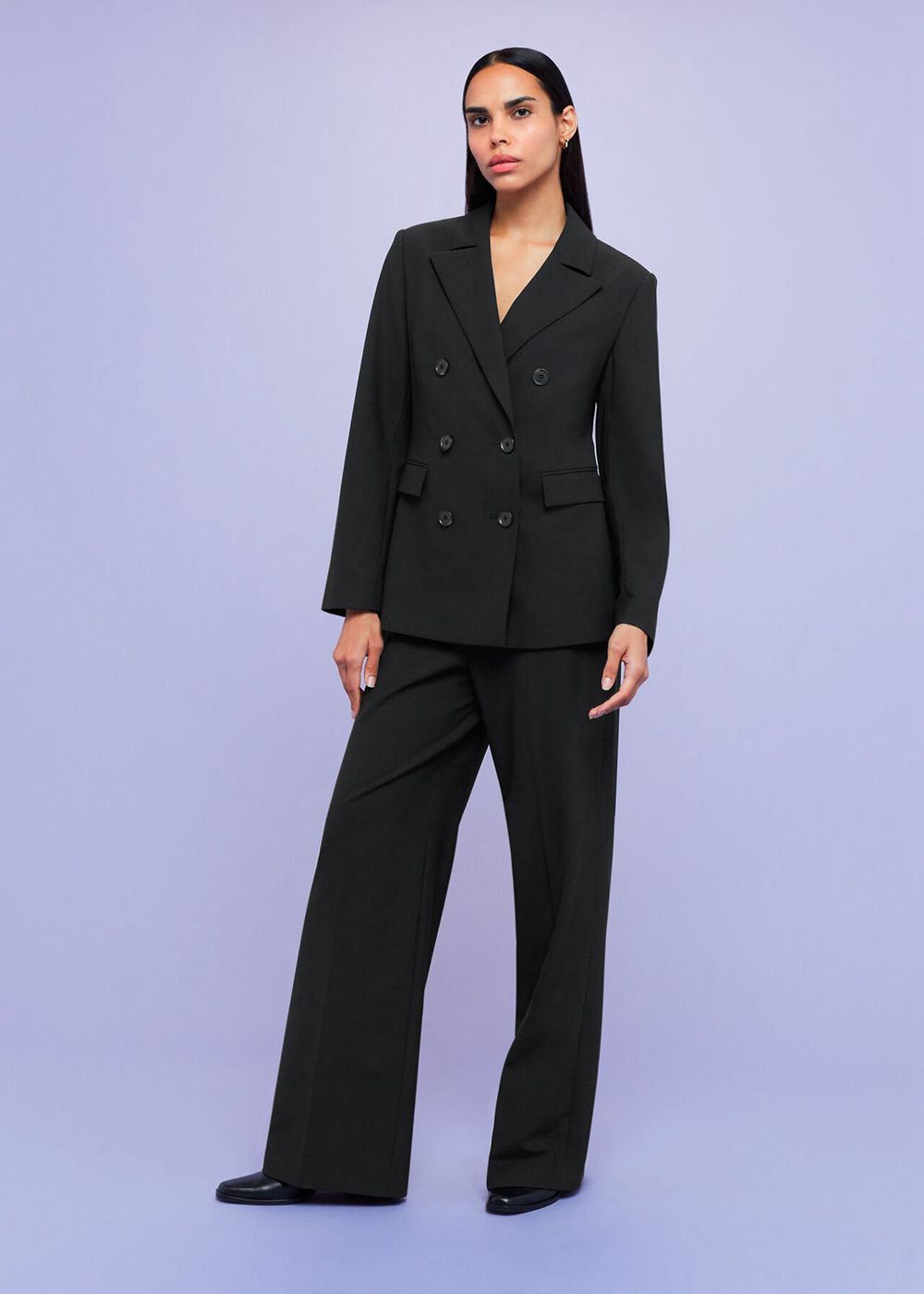 Whistles Sian Wool Blend Blazer Black | US-70925FBZJ