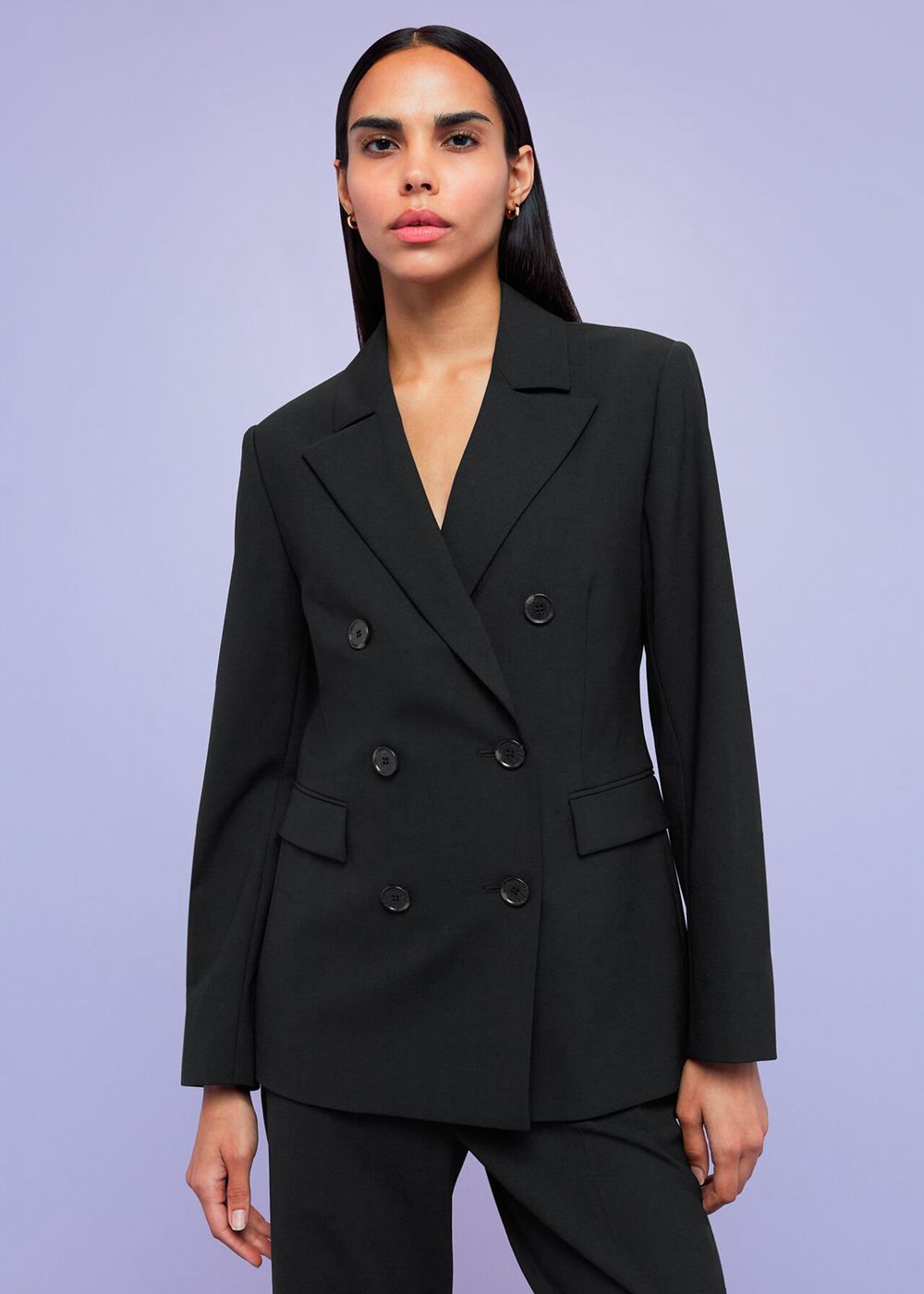 Whistles Sian Wool Blend Blazer Black | US-70925FBZJ