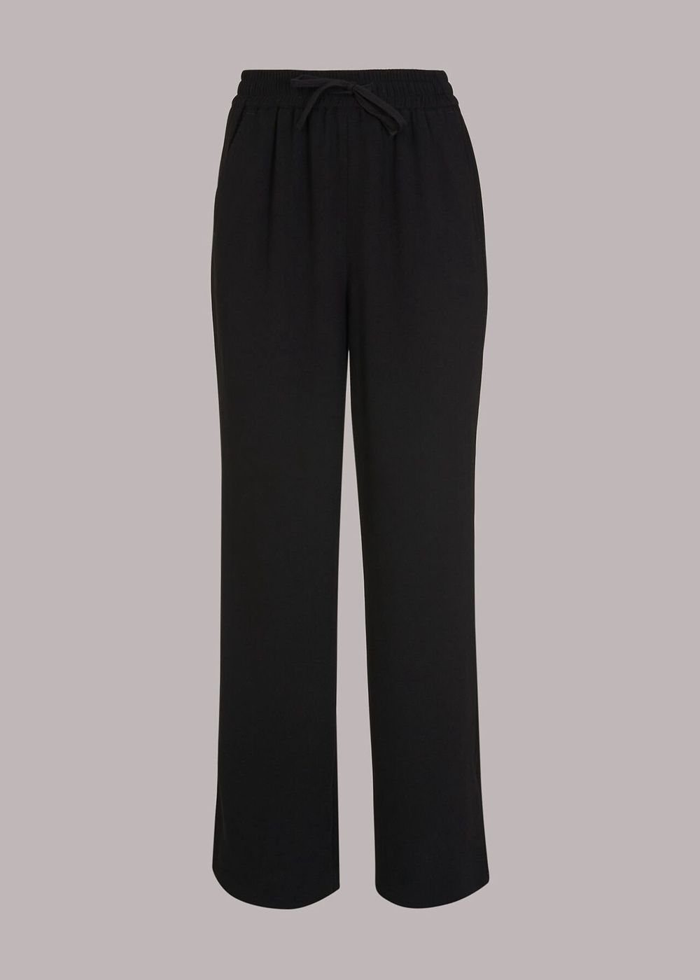 Whistles Side Split Crepe Pants Black | US-98371JZKG