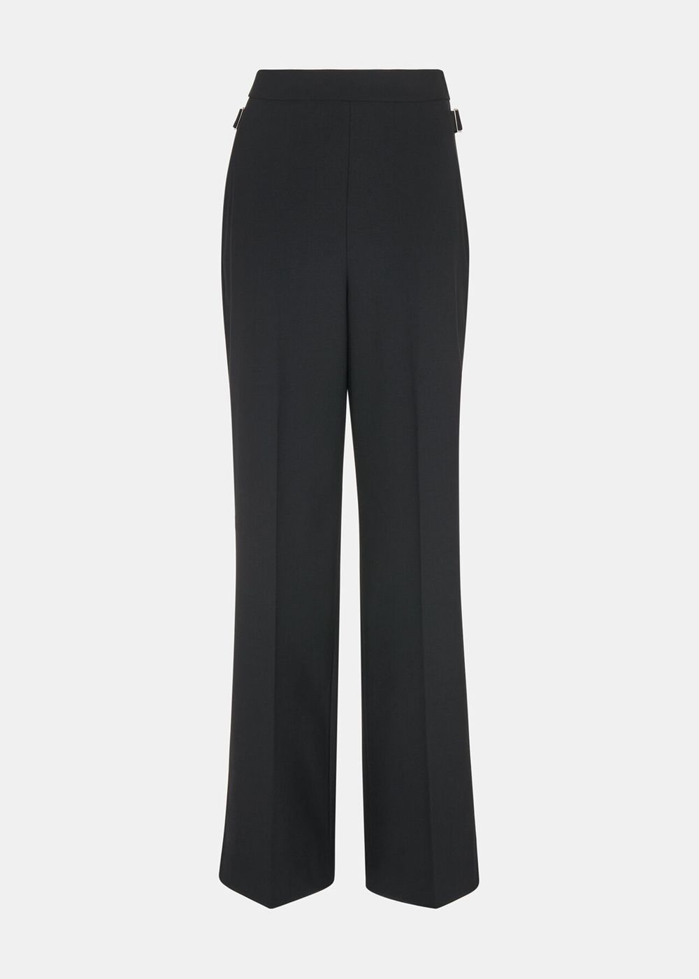 Whistles Sienna Wool Blend Pants Black | US-48723SMTF