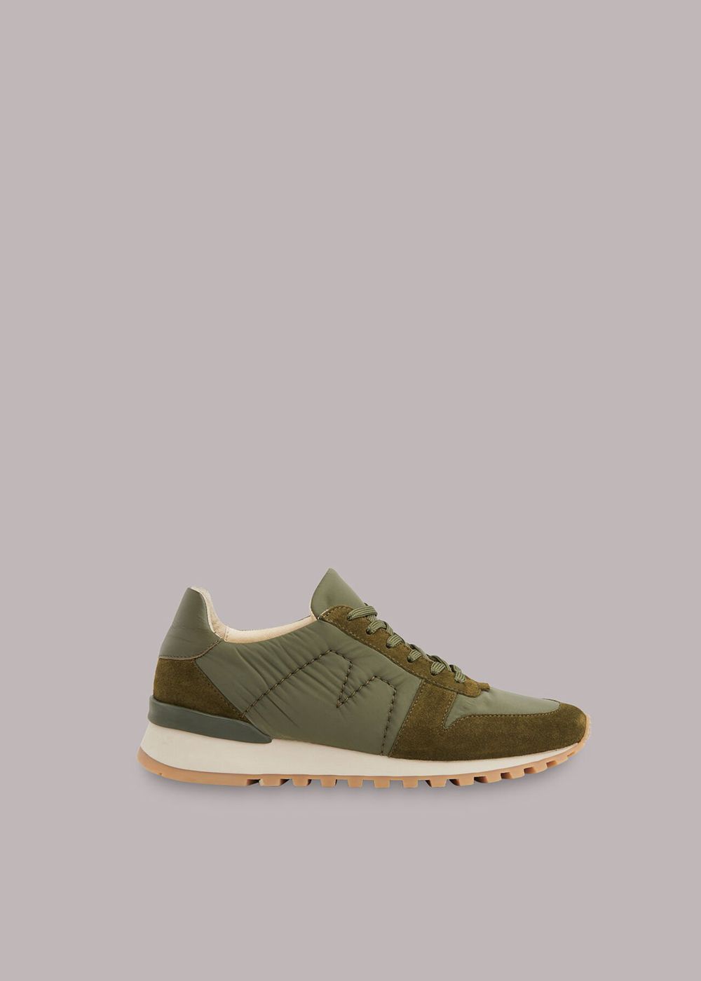 Whistles Silas Padded Runner Sneakers Khaki | US-12906OIUQ