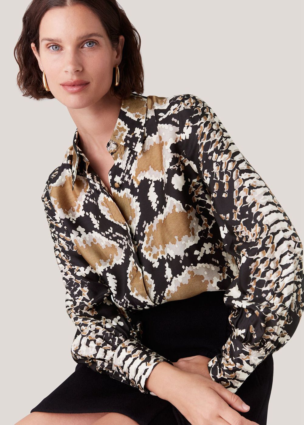 Whistles Silk Snake Oversized Shirts Snake | US-18745DCQU