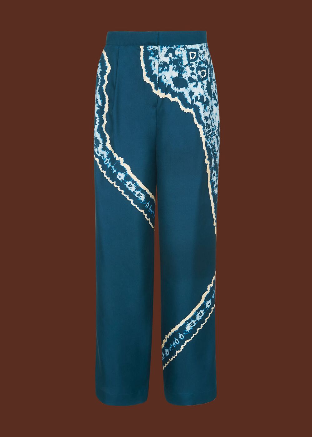 Whistles Silk Tie Dye Pants Blue / Multicolor | US-50972COAM