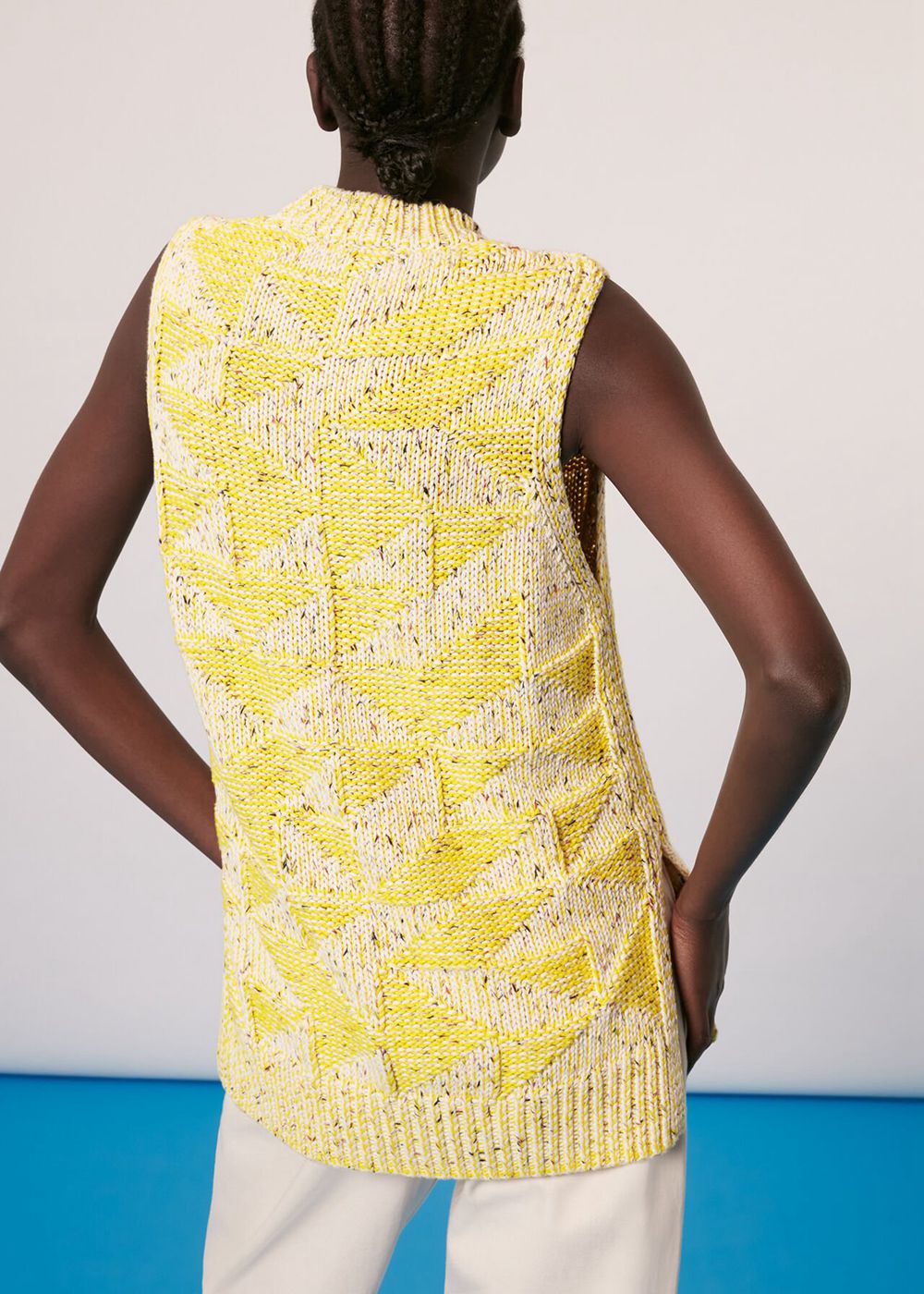 Whistles Sleeveless Intarsia Knitwear Yellow / Multicolor | US-12807MAVQ