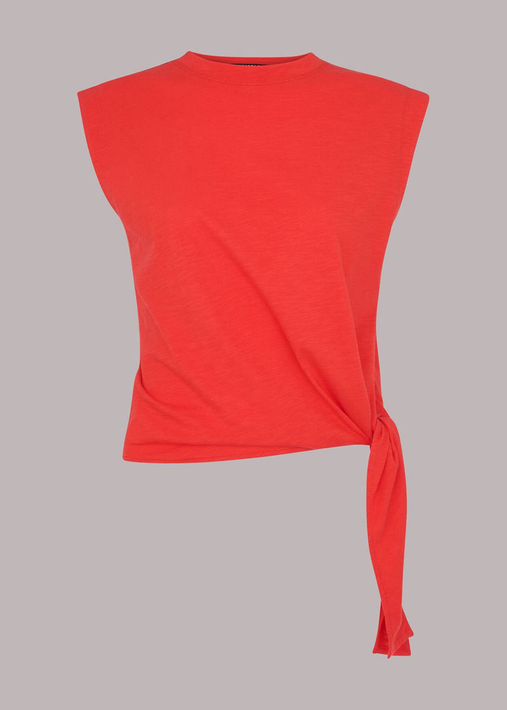 Whistles Sleeveless Tie Side Top Red | US-03567HSCI