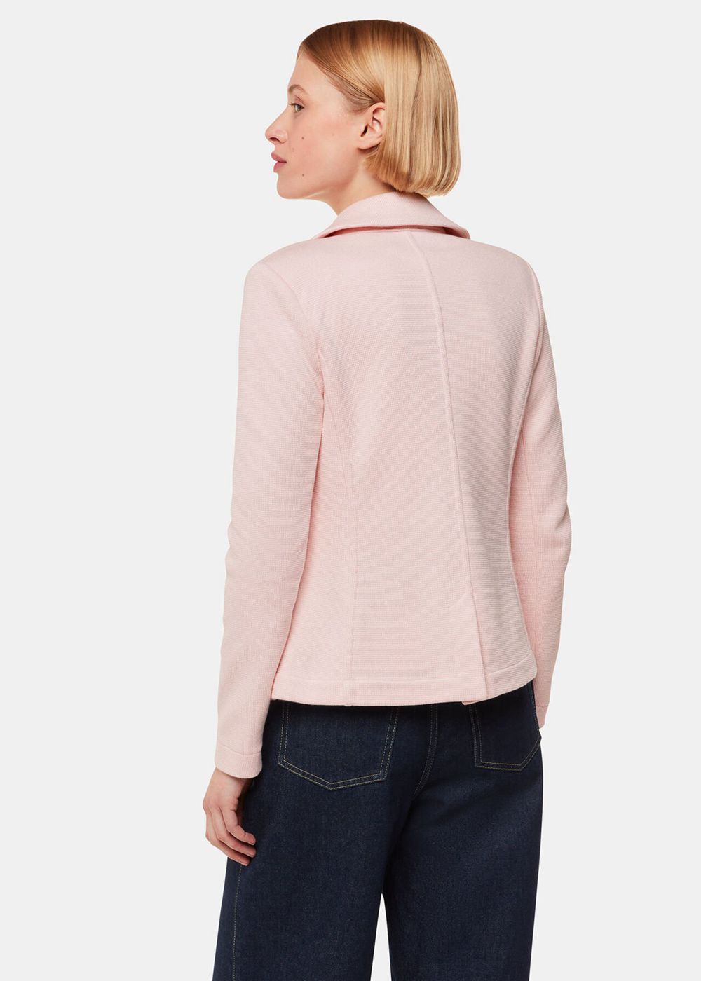 Whistles Slim Fit Jersey Jacket Pink | US-67359EKBT