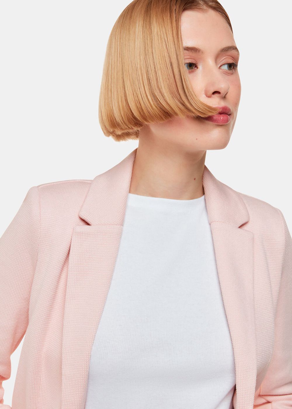 Whistles Slim Fit Jersey Jacket Pink | US-67359EKBT