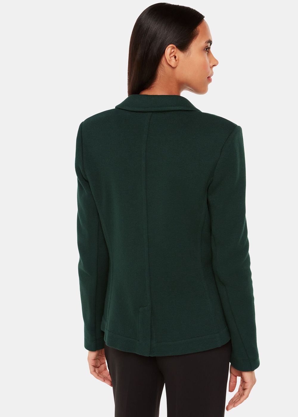 Whistles Slim Jersey Jacket Green | US-73984BRSA