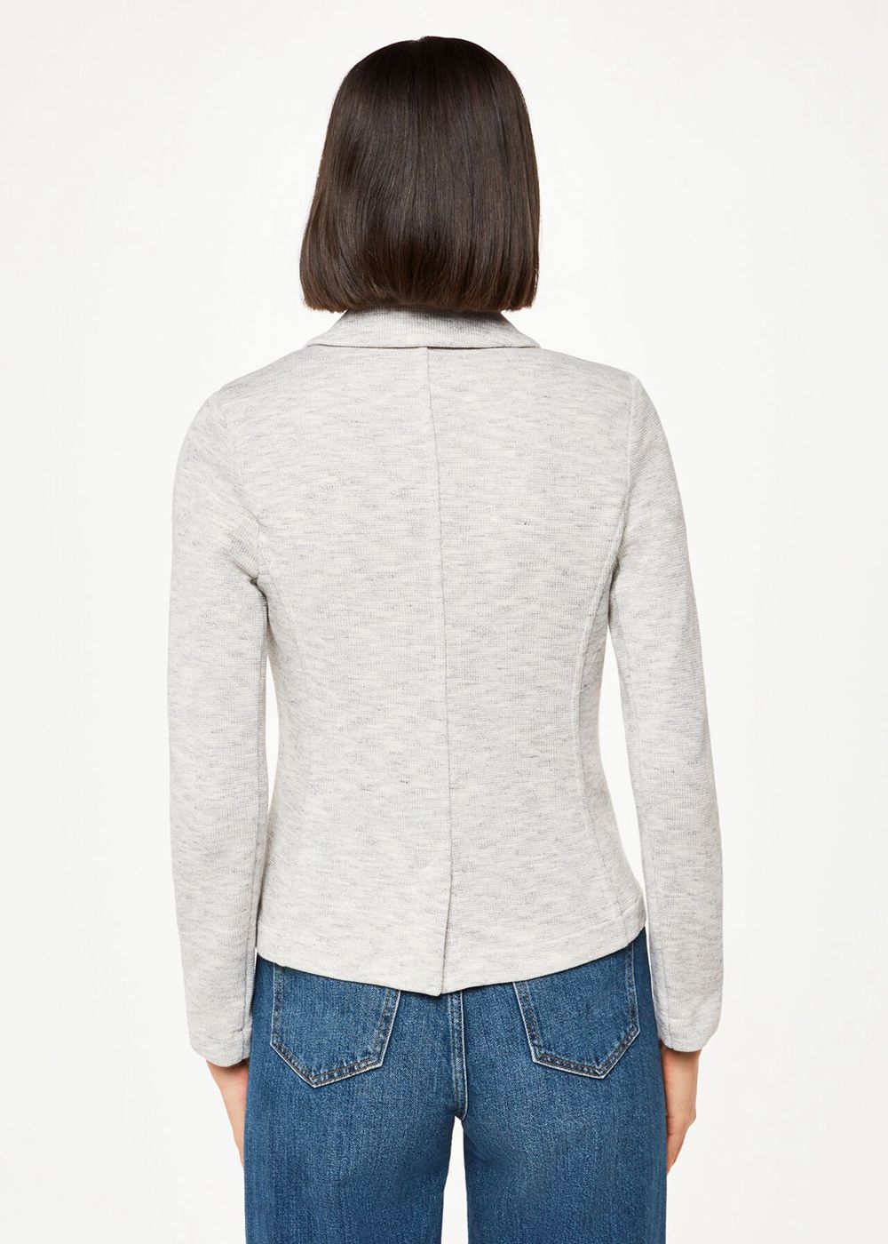 Whistles Slim Jersey Jacket Grey | US-15078CYDG