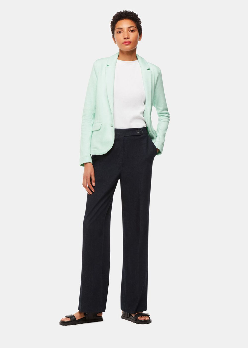 Whistles Slim Jersey Jacket Mint | US-48672HOAD