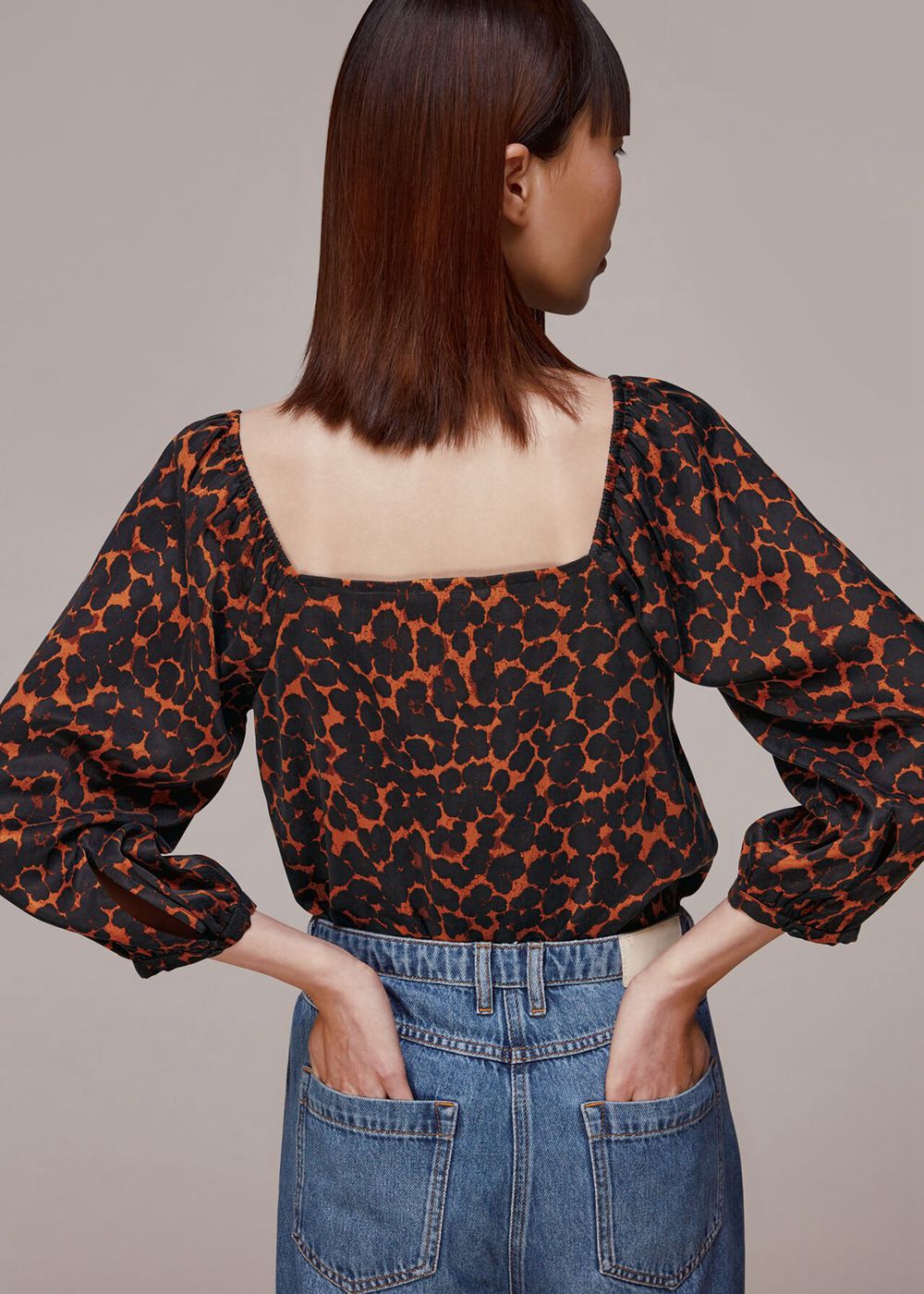 Whistles Smudge Animal Blanche Top Multicolor | US-38054YRFM