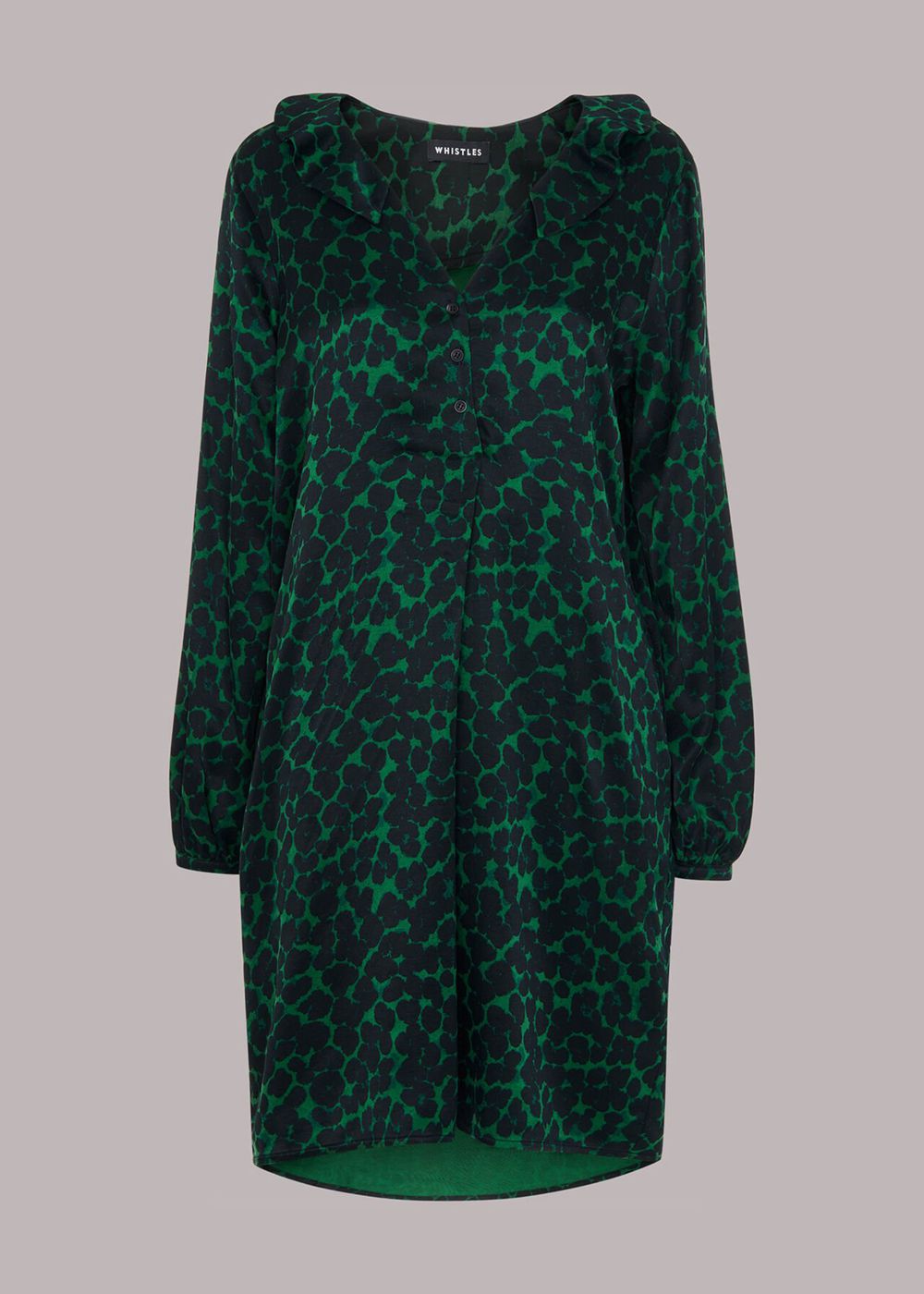 Whistles Smudge Animal Frill Dress Green / Multicolor | US-60732JWCA